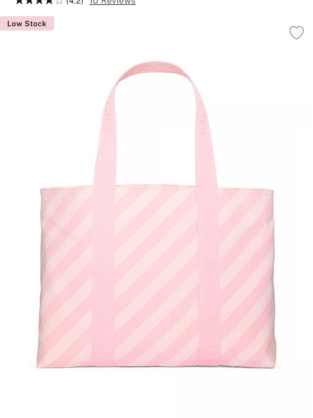 Victoria's Secret Pink Diagonal Stripe Tote